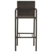5 Piece Outdoor Bar Set with Armrest Poly Rattan Brown