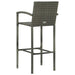 5 Piece Outdoor Bar Set with Armrest Poly Rattan Grey