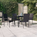 5 Piece Outdoor Dining Set Black Tbkktin
