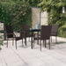 5 Piece Outdoor Dining Set Brown and Black Tbkktna