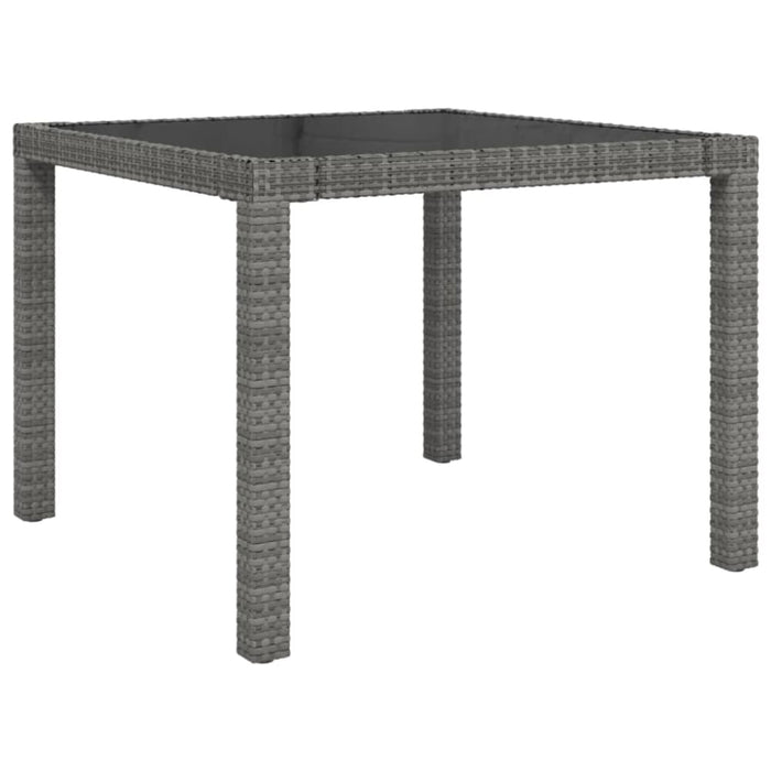 5 Piece Outdoor Dining Set with Cushions Poly Rattan Grey