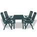 5 Piece Outdoor Dining Set Plastic Green Xipbik