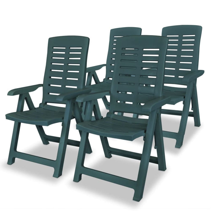 5 Piece Outdoor Dining Set Plastic Green Xipbik