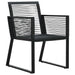 5 Piece Outdoor Dining Set Pvc Rattan Black Tbpnxnx