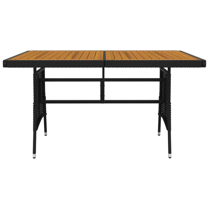 5 Piece Outdoor Dining Set Poly Rattan Black Toxbbkl