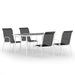 5 Piece Outdoor Dining Set Steel Black Tbixpox