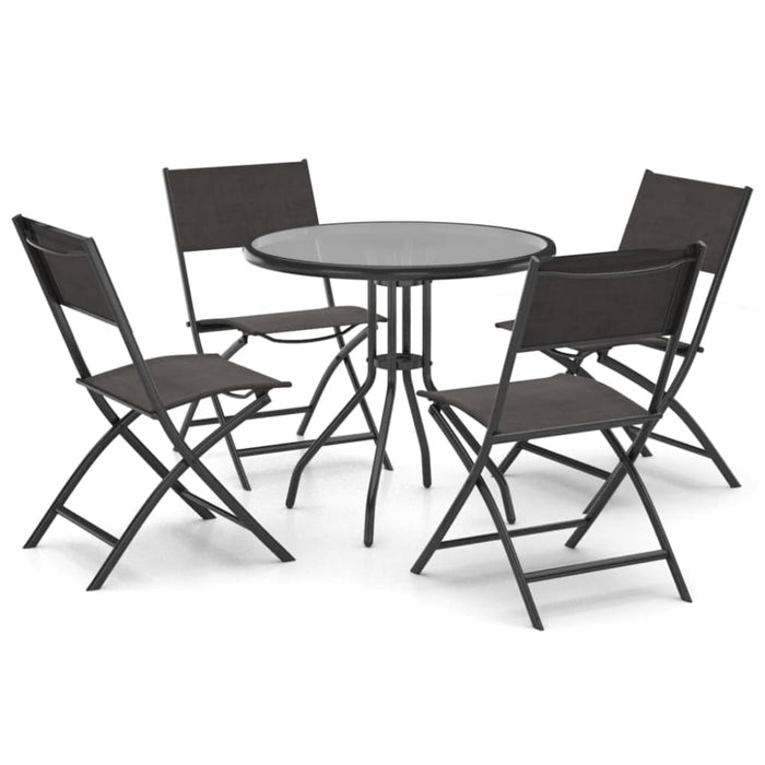 5 Piece Outdoor Dining Set Steel Tbitpoa