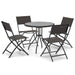 5 Piece Outdoor Dining Set Steel Tbitpoa