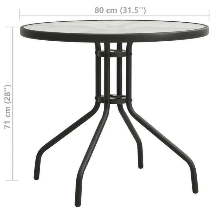 5 Piece Outdoor Dining Set Steel Tbitpoa