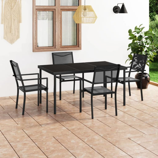 5 Piece Outdoor Dining Set Steel Tbitpol