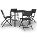 5 Piece Outdoor Dining Set Steel Tbitpot