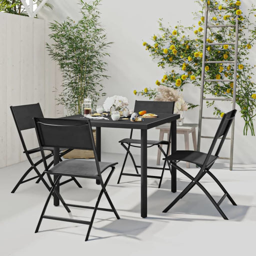 5 Piece Outdoor Dining Set Steel Tbitpot