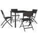 5 Piece Outdoor Dining Set Steel Tbitpot