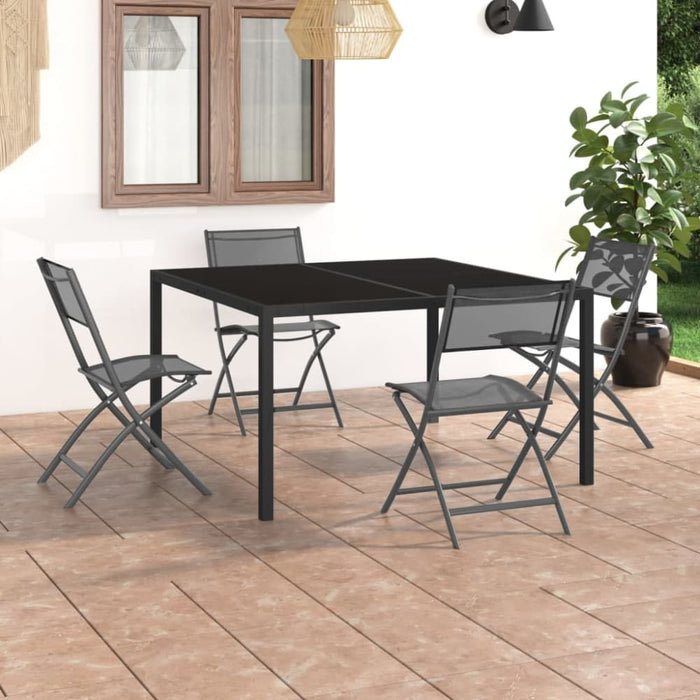 5 Piece Outdoor Dining Set Steel Tbitpta