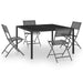 5 Piece Outdoor Dining Set Steel Tbitpta