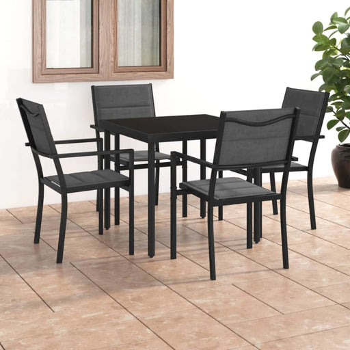 5 Piece Outdoor Dining Set Steel Tbitptx