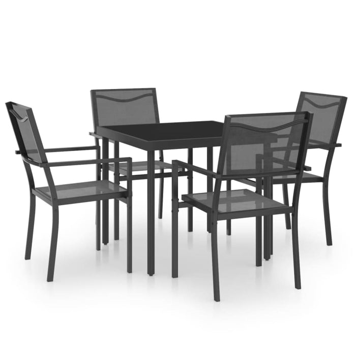 5 Piece Outdoor Dining Set Steel Tbitpxt