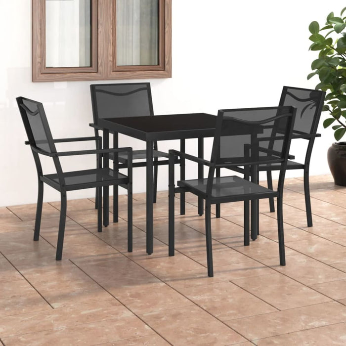 5 Piece Outdoor Dining Set Steel Tbitpxt