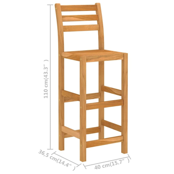 5 Piece Outdoor Bar Set Solid Acacia Wood Tbpinpb