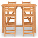 5 Piece Outdoor Bar Set Solid Acacia Wood Tbpinpb