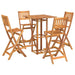 5 Piece Outdoor Bar Set Solid Wood Acacia Tobaklx
