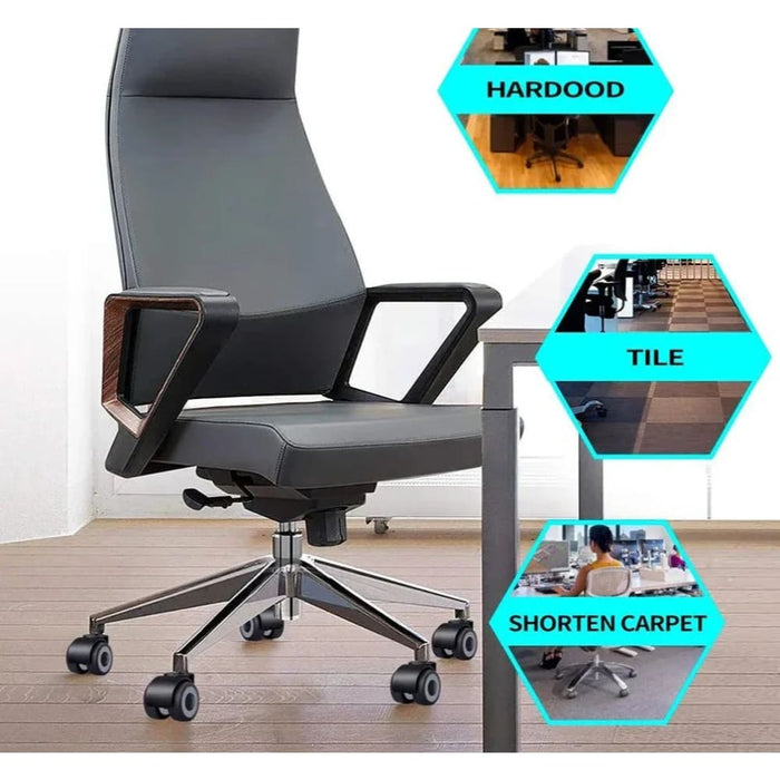 5 Piece Tpr Rubber Office Chair Wheels 2 Universal Mute