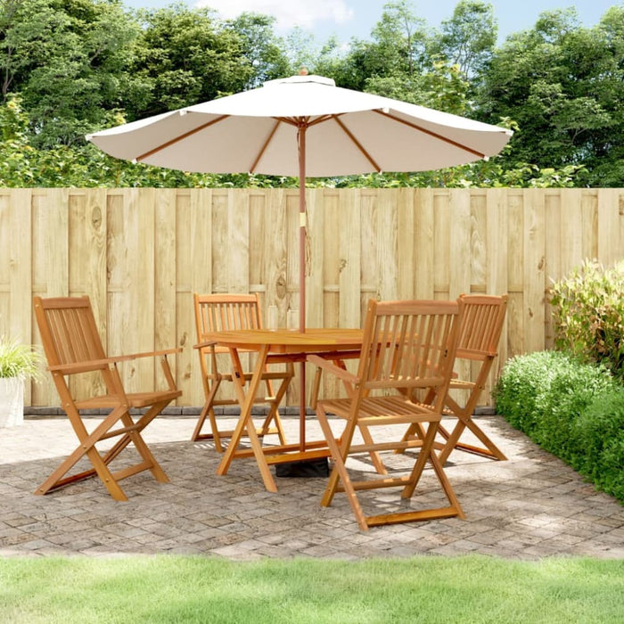5 Pieces Garden Dining Set Solid Wood Acacia Txbttpt