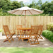 5 Pieces Garden Dining Set Solid Wood Acacia Txbttpt