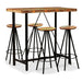 Bar Set 5 Pieces Solid Wood Reclaimed Xipoat