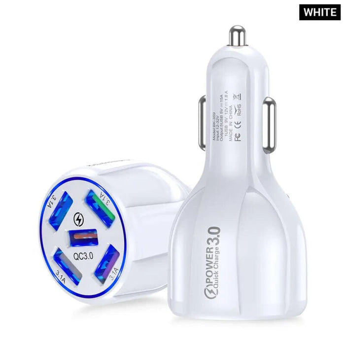 5 Port Fast Car Charger for Xiaomi Redmi Note 10 Pro