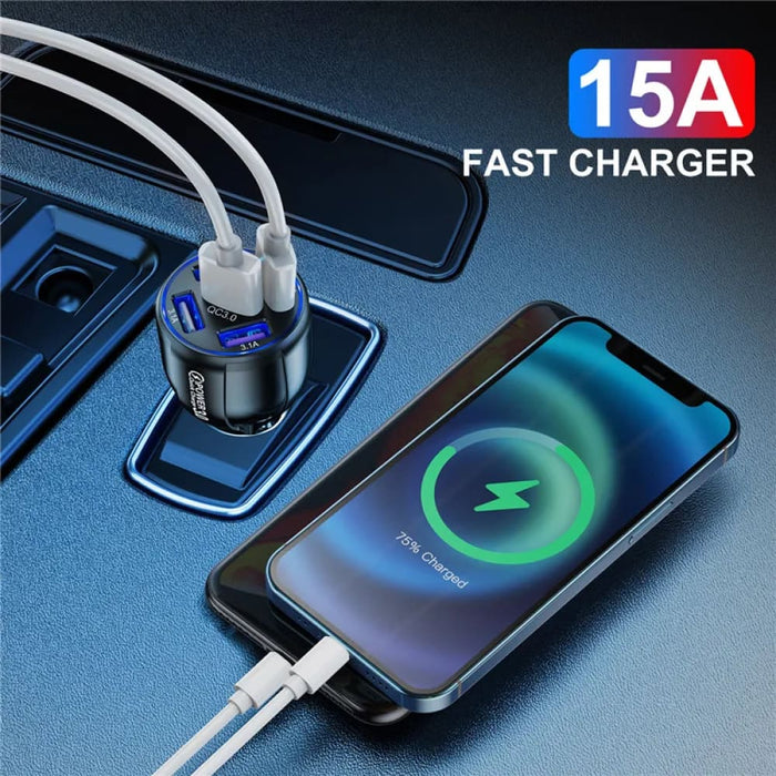 5 Port Fast Car Charger for Xiaomi Redmi Note 10 Pro