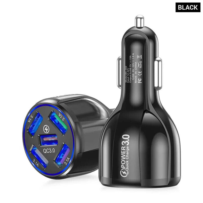 5 Port Fast Car Charger for Xiaomi Redmi Note 10 Pro