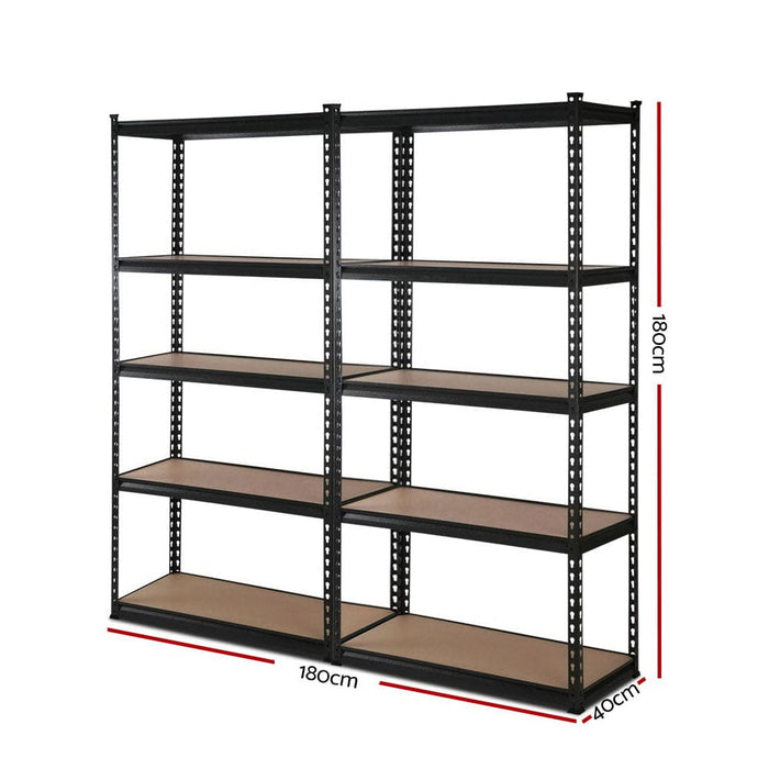 2x1.8m 5-shelves Steel Warehouse Shelving Racking Garage