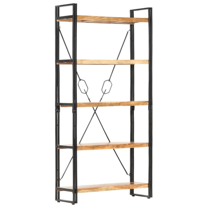 5-tier Bookcase Solid Acacia Wood Xnlpni
