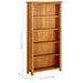 5 - tier Bookcase Solid Oak Wood Ttoitl