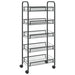 5-tier Kitchen Trolley Black 46x26x105 Cm Iron Ttltxn