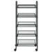 5-tier Kitchen Trolley Black 46x26x105 Cm Iron Ttltxn