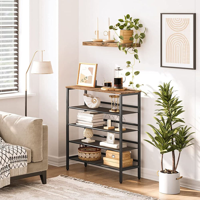 5-tier Shoe Rack Industrial Organizer Storage Bench
