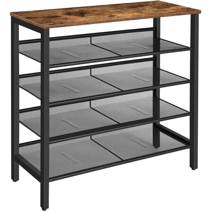 5-tier Shoe Rack Industrial Organizer Storage Bench