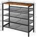 5-tier Shoe Rack Industrial Organizer Storage Bench