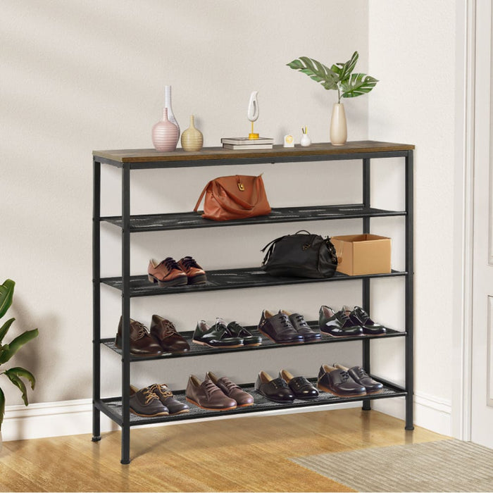5-tier Shoe Rack Storage Cabinet 100cm Wide