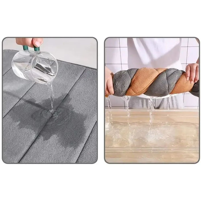 50 80cm Anti Skid Bathroom Mat Quick Dry Memory Cotton