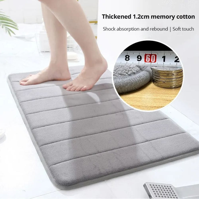 50 80cm Anti Skid Bathroom Mat Quick Dry Memory Cotton