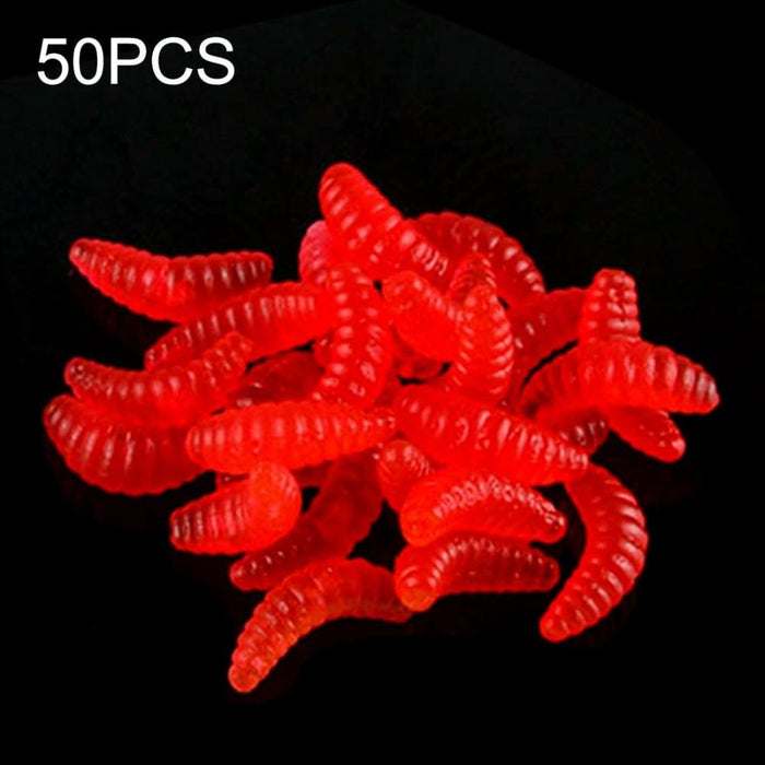 50 Piece 20mm Soft Bait Worms For Fishing Gear