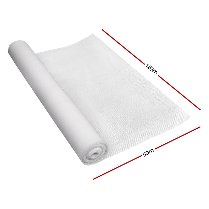 50% Shade Cloth 1.83x50m Shadecloth Garden White