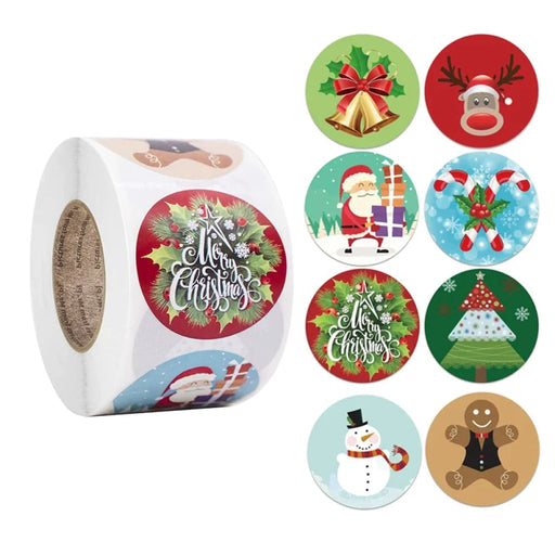 500 Christmas Stickers Animals Snowman Trees Gift Box Label
