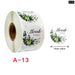 500 Thank you Flower Stickers Handmade Custom Label