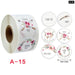 500 Thank you Flower Stickers Handmade Custom Label