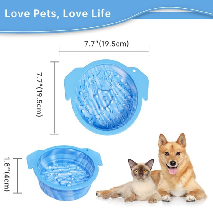 500ml Portable Traveling Silicone Food Water Pet Dishes