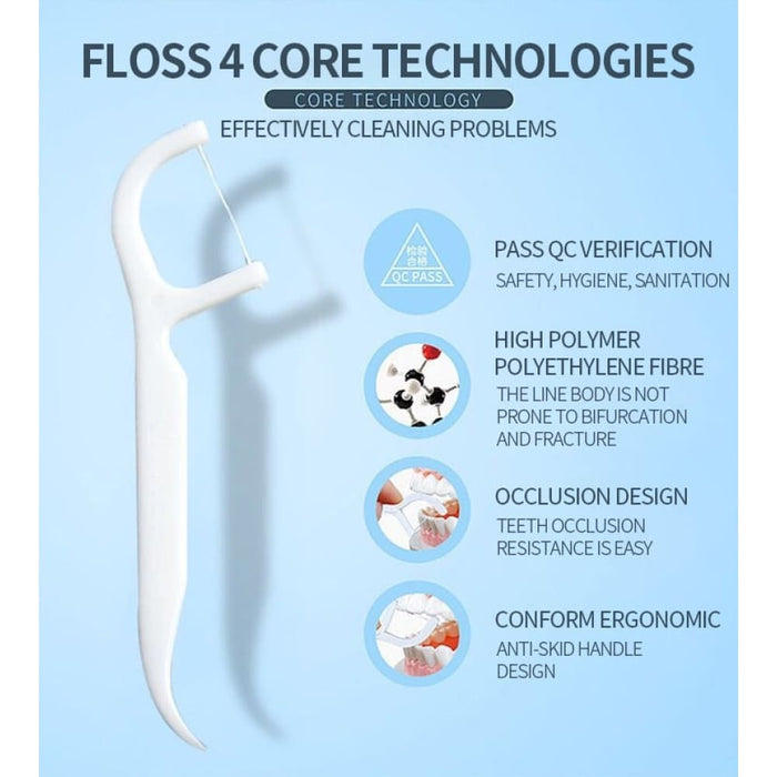 50/100pcs Dental Floss Stick Tooth Cleaning Interdental